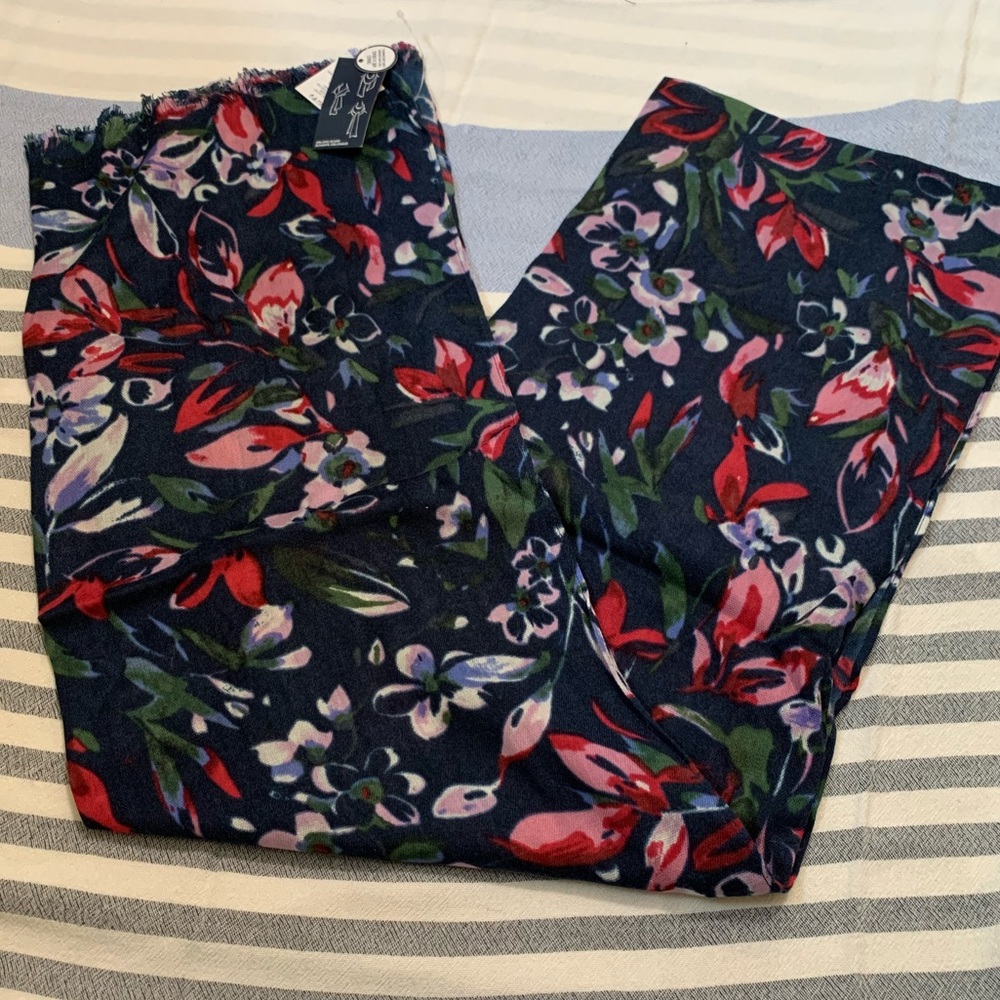 Blue floral scarf